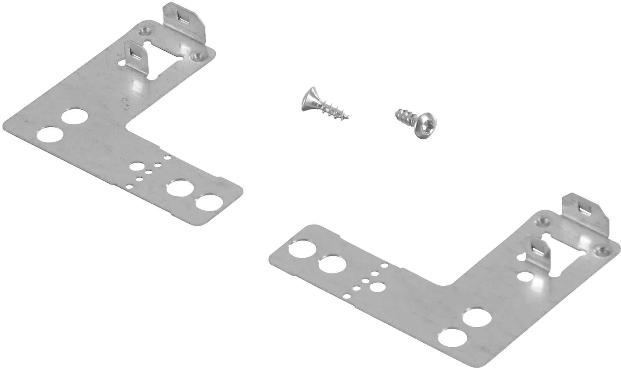 Fixing kit Toe kick mounting brackets (2 pcs) w/ screws, screw caps (set) 00612653
