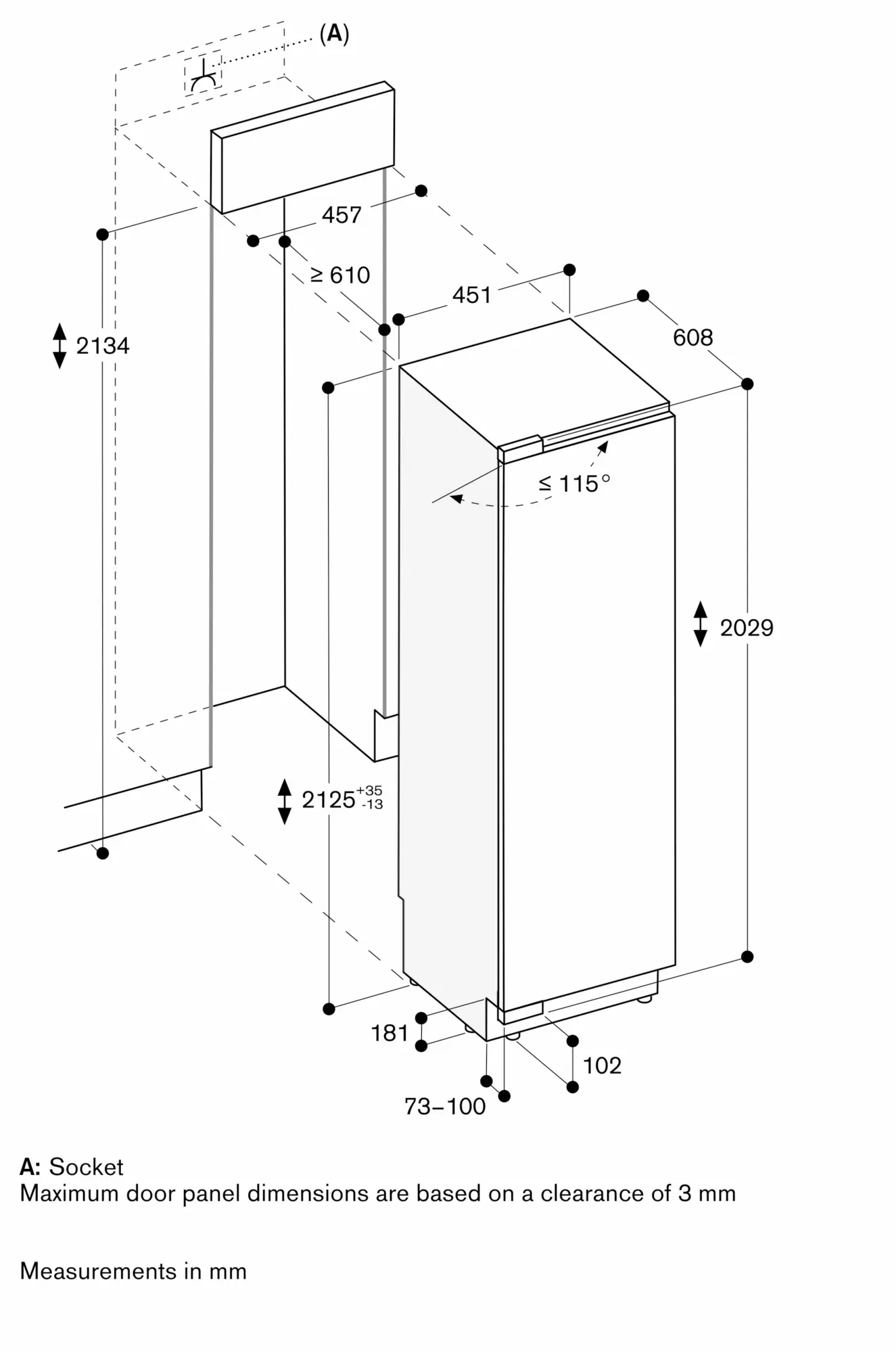 Tủ đông Gaggenau Vario Series 400 RF410304 213.4 x 45.7 cm