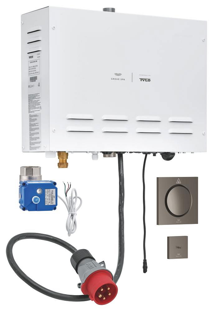 Máy xông hơi kèm đầu xả hơi và cảm biến nhiệt độ Grohe Spa F-digital Deluxe 100751MG00 9.9 kW