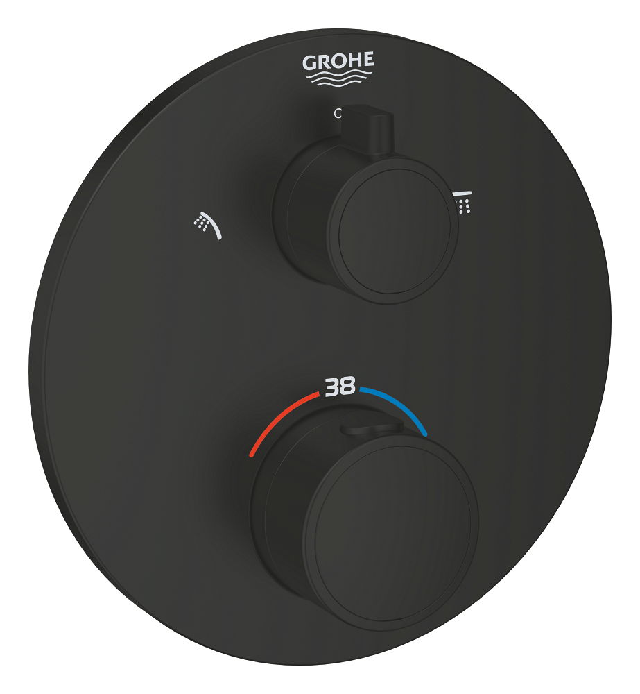 Bộ ổn nhiệt sen âm tường 2 đầu ra có van khóa/chuyển Grohe Grohtherm 1022082430