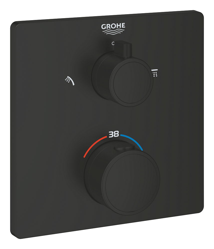 Bộ ổn nhiệt sen âm tường 2 đầu ra có van khóa/chuyển Grohe Grohtherm 1022092430