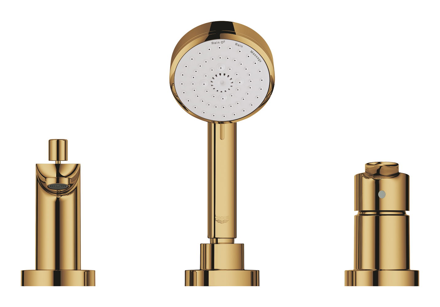 Bộ trộn bồn tắm 3 lỗ Grohe BauEdge 25117GLC