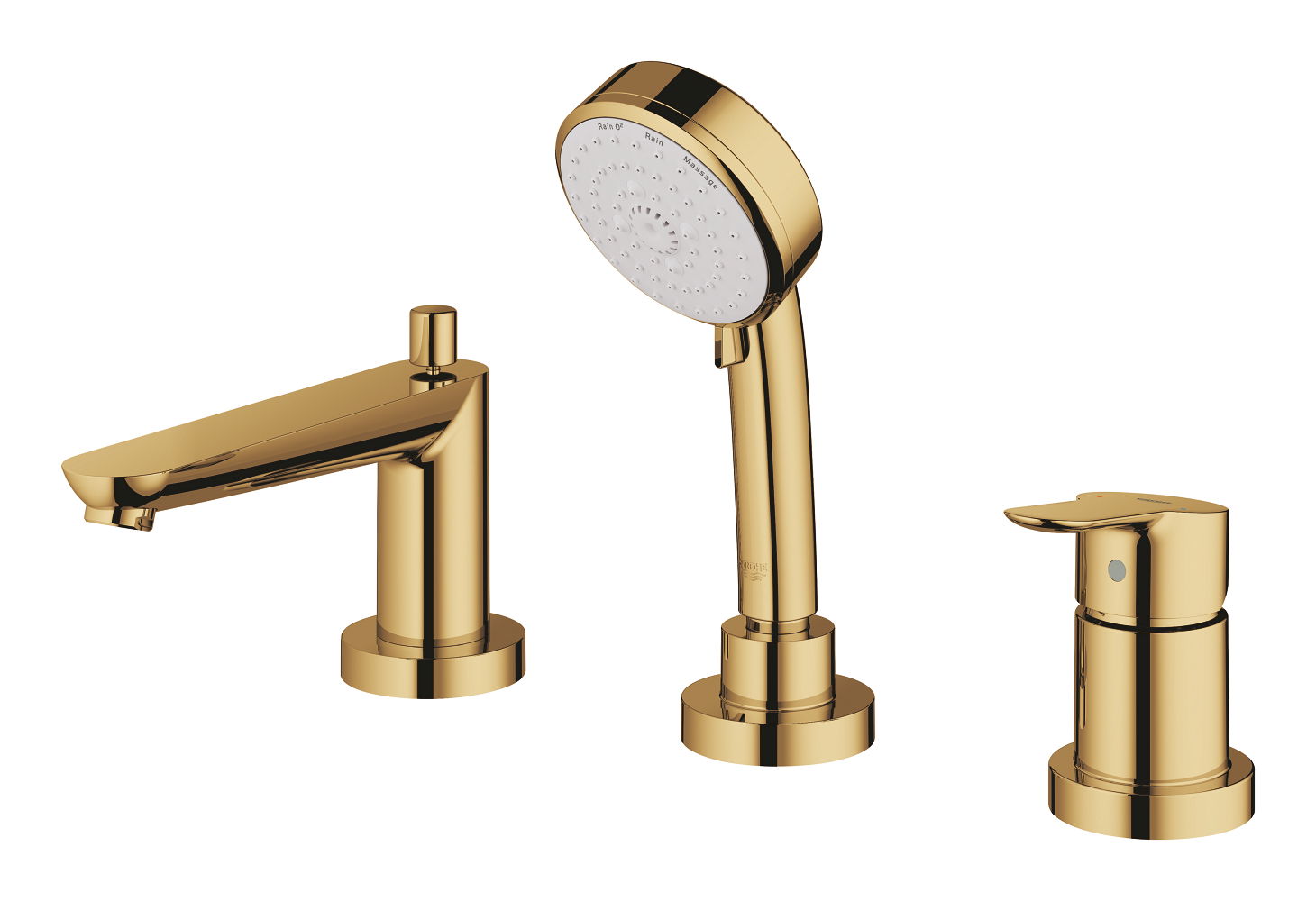 Bộ trộn bồn tắm 3 lỗ Grohe BauEdge 25117GLC