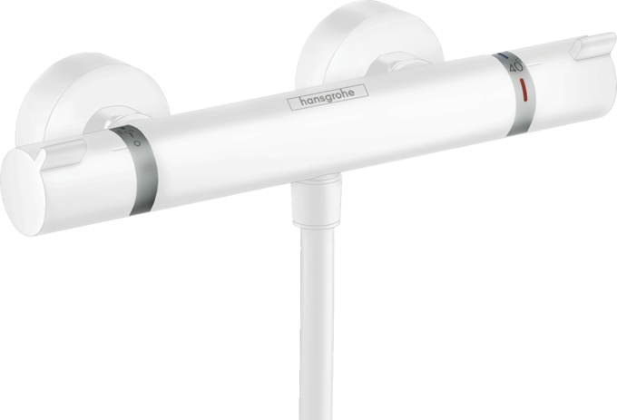 Bộ điều nhiệt sen lắp nổi Hansgrohe Ecostat Comfort 13116700 Matt White