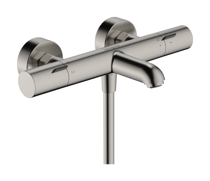 Bộ ổn nhiệt bồn tắm Hansgrohe Ecostat Fine 13325800 Stainless Steel Optic
