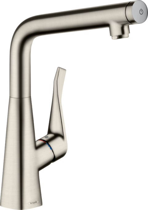 Vòi rửa bát gạt đơn Hansgrohe Metris Select M71 14883800 Stainless Steel Finish