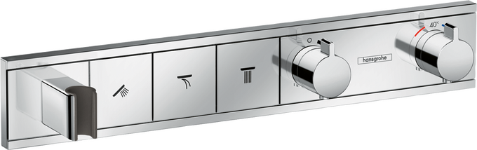 Bộ điều nhiệt âm tường 3 chức năng tích hợp giá đỡ vòi sen Hansgrohe RainSelect 15356000 Chrome