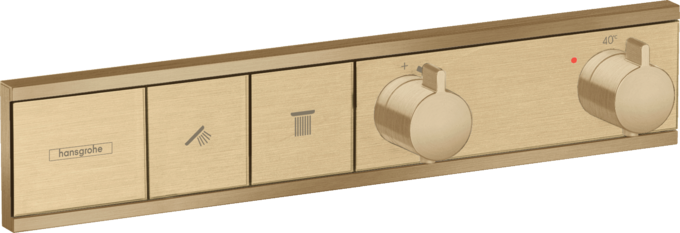 Bộ điều nhiệt âm tường 2 chức năng Hansgrohe RainSelect 15380140 Brushed Bronze