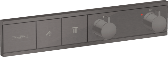 Bộ điều nhiệt âm tường 2 chức năng Hansgrohe RainSelect 15380340 Brushed Black Chrome