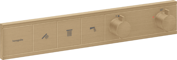 Bộ điều nhiệt âm tường 3 chức năng Hansgrohe RainSelect 15381140 Brushed Bronze