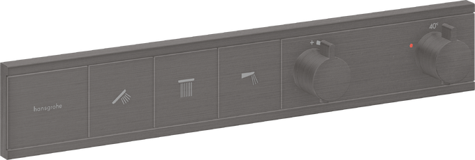 Bộ điều nhiệt âm tường 3 chức năng Hansgrohe RainSelect 15381340 Brushed Black Chrome