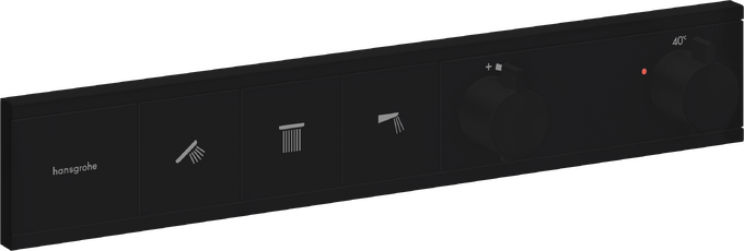 Bộ điều nhiệt âm tường 3 chức năng Hansgrohe RainSelect 15381670 Matt Black