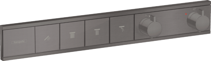 Bộ điều nhiệt âm tường 4 chức năng Hansgrohe RainSelect 15382340 Brushed Black Chrome