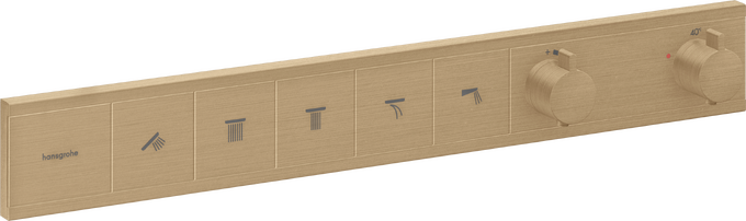 Bộ điều nhiệt âm tường 5 chức năng Hansgrohe RainSelect 15384140 Brushed Bronze