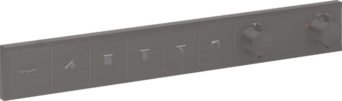 Bộ điều nhiệt âm tường 5 chức năng Hansgrohe RainSelect 15384340 Brushed Black Chrome