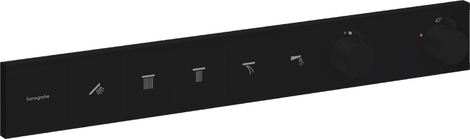 Bộ điều nhiệt âm tường 5 chức năng Hansgrohe RainSelect 15384670 Matt Black