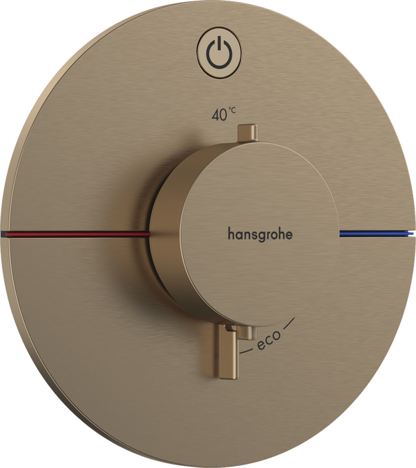 Bộ điều nhiệt âm tường 1 chức năng Hansgrohe ShowerSelect Comfort S 15553140 Brushed Bronze