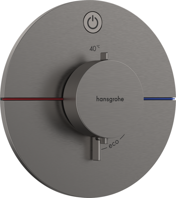 Bộ điều nhiệt âm tường 1 chức năng Hansgrohe ShowerSelect Comfort S 15553340 Brushed Black Chrome
