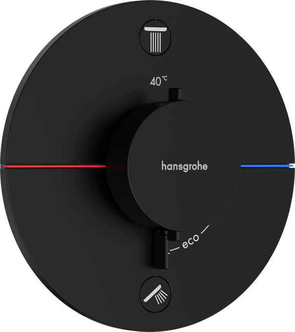 Bộ điều nhiệt âm tường 2 chức năng Hansgrohe ShowerSelect Comfort S 15556670 Matt Black