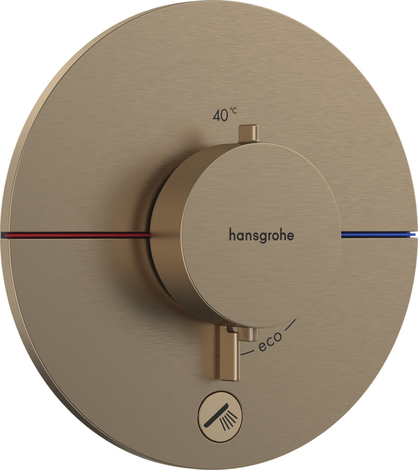 Bộ điều nhiệt âm tường 1 chức năng Hansgrohe ShowerSelect Comfort S 15562140 Brushed Bronze