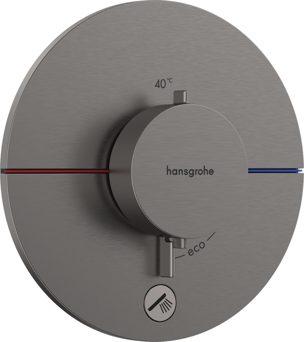 Bộ điều nhiệt âm tường 1 chức năng Hansgrohe ShowerSelect Comfort S 15562340 Brushed Black Chrome