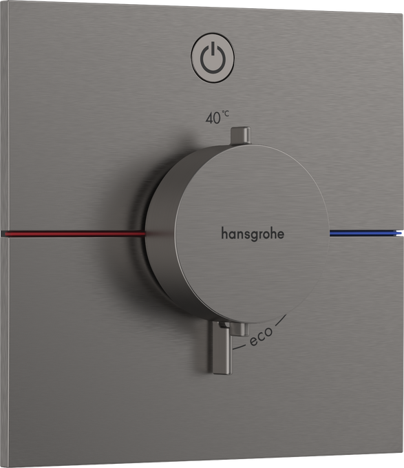 Bộ điều nhiệt âm tường 1 chức năng Hansgrohe ShowerSelect Comfort E 15571340 Brushed Black Chrome