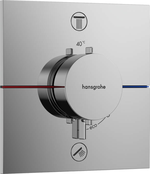 Bộ điều nhiệt âm tường 2 chức năng Hansgrohe ShowerSelect Comfort E 15572000 Chrome