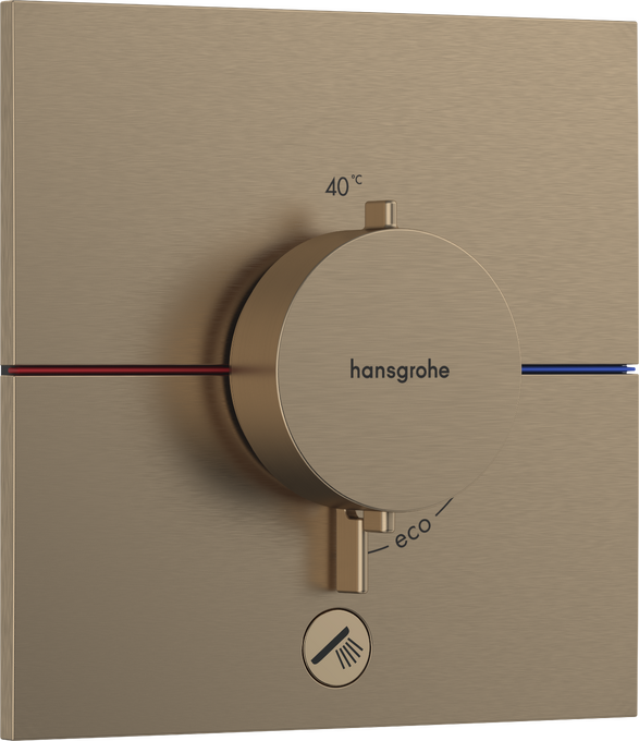 Bộ điều nhiệt âm tường 1 chức năng Hansgrohe ShowerSelect Comfort E 15575140 Brushed Bronze