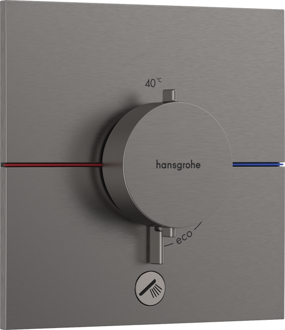 Bộ điều nhiệt âm tường 1 chức năng Hansgrohe ShowerSelect Comfort E 15575340 Brushed Black Chrome