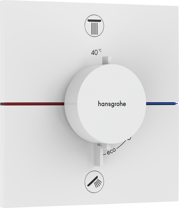 Bộ điều nhiệt âm tường 2 chức năng Hansgrohe ShowerSelect Comfort E 15578700 Matt White