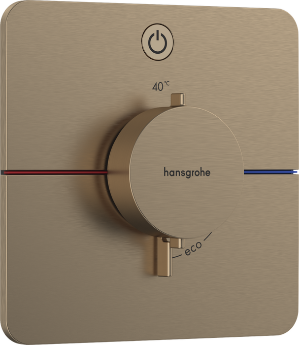 Bộ điều nhiệt âm tường 1 chức năng Hansgrohe ShowerSelect Comfort Q 15581140 Brushed Bronze