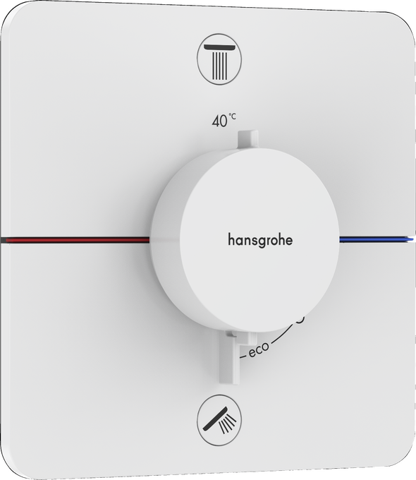 Bộ điều nhiệt âm tường 2 chức năng Hansgrohe ShowerSelect Comfort Q 15586700 Matt White