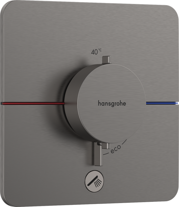 Bộ điều nhiệt âm tường 1 chức năng Hansgrohe ShowerSelect Comfort Q 15589340 Brushed Black Chrome