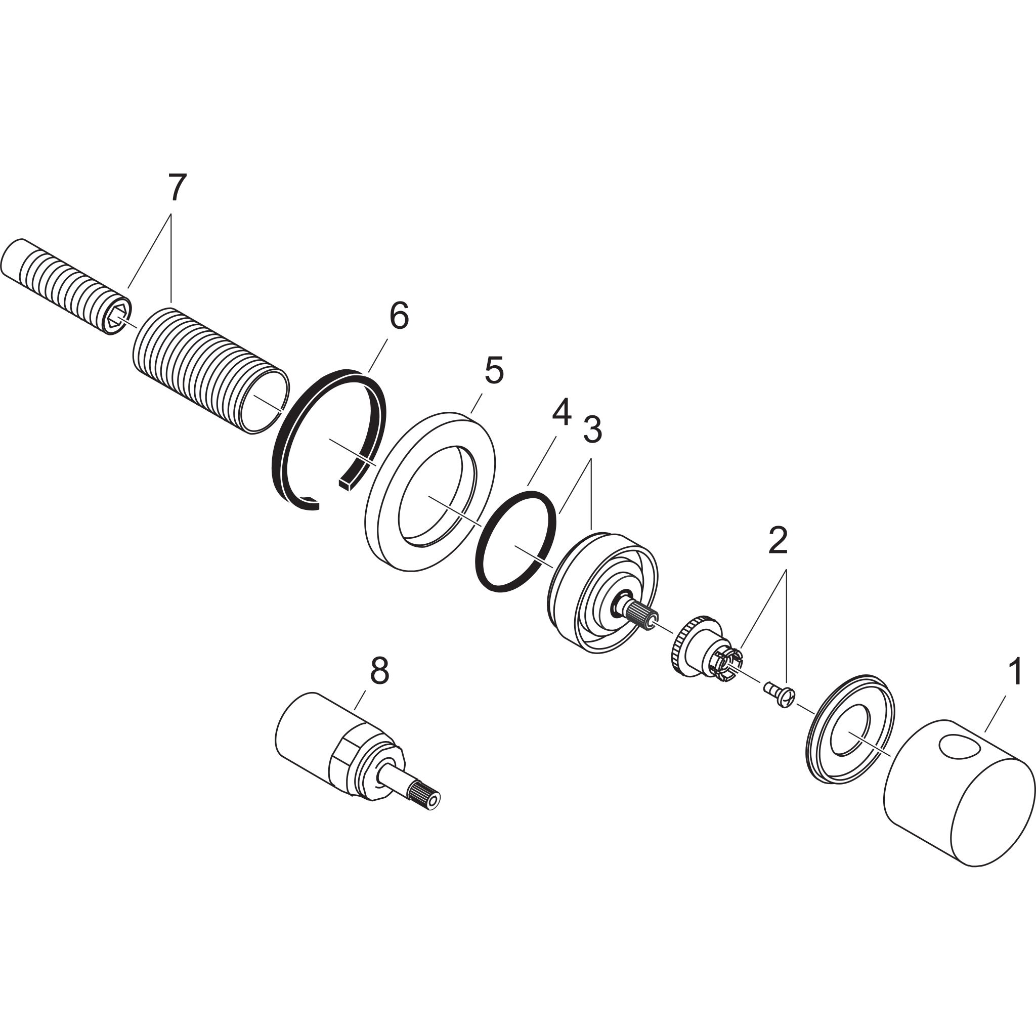 Sơ đồ phụ kiện Van khóa Hansgrohe 15972000 Chrome