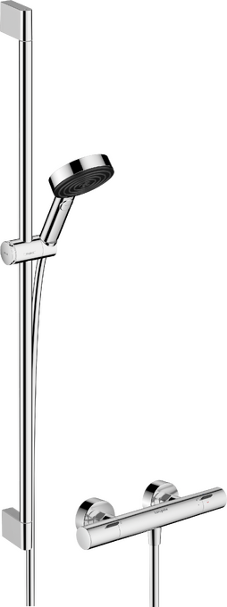 Hệ thống vòi sen 105 3 tia thư giãn Hansgrohe Pulsify Select S 24261000 EcoSmart Chrome