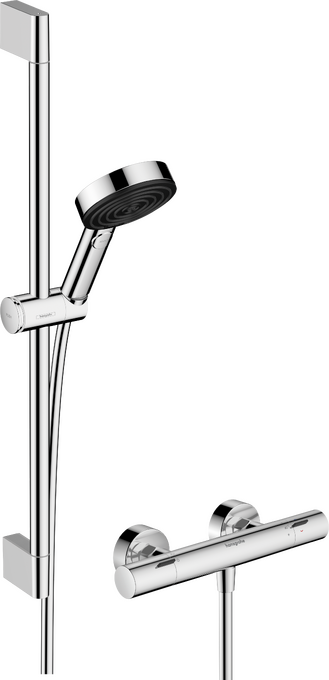 Hệ thống vòi sen 105 3 tia thư giãn Hansgrohe Pulsify Select S 24262000 EcoSmart Chrome