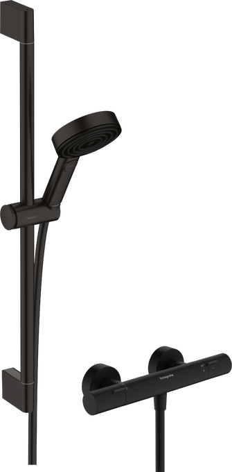 Hệ thống vòi sen 105 3 tia thư giãn Hansgrohe Pulsify Select S 24262670 EcoSmart Matt Black