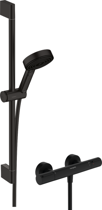 Hệ thống vòi sen 105 3 tia thư giãn Hansgrohe Pulsify Select S 24272670 EcoSmart Matt Black
