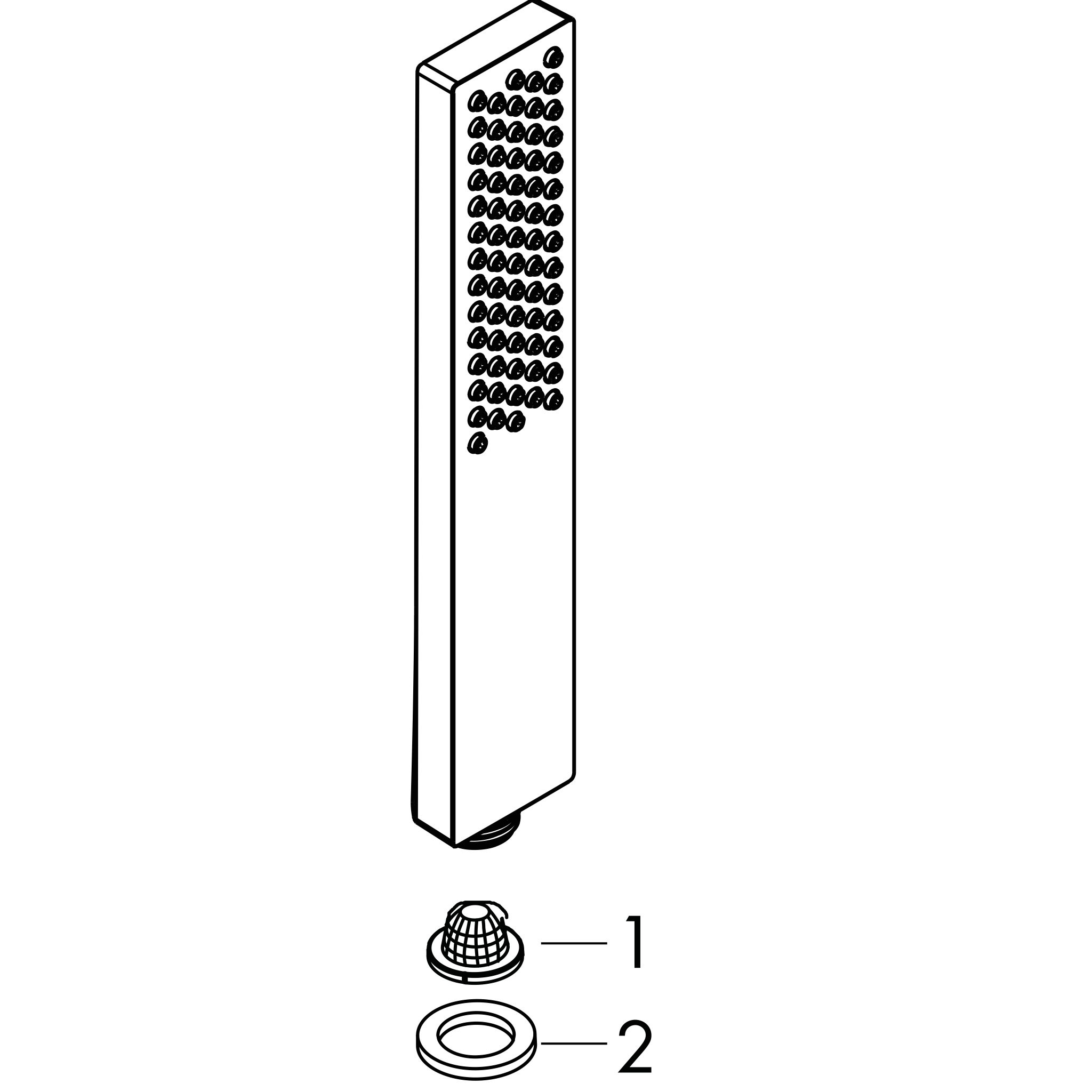 Sơ đồ phụ kiện Sen tay Hansgrohe Pulsify E 24321000 EcoSmart+ Chrome