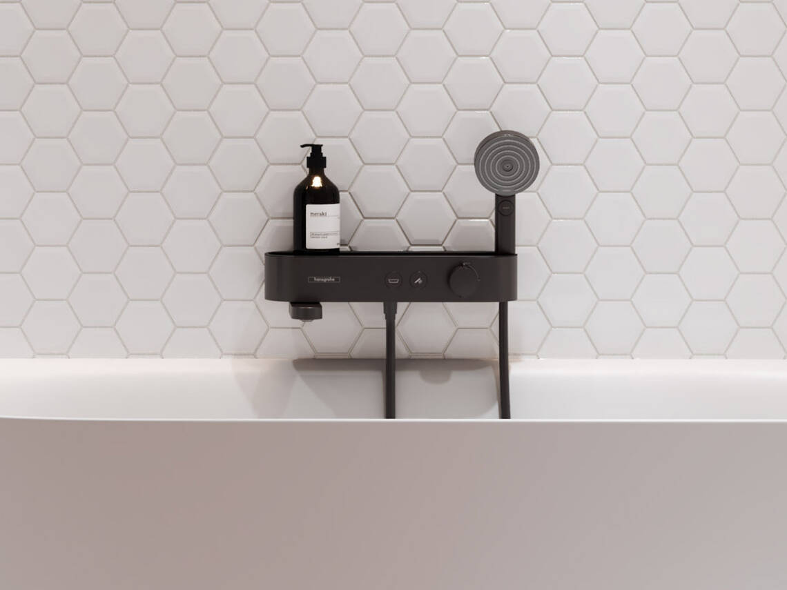 Sen nhiệt độ hansgrohe đi kèm bát sen Pulsify.