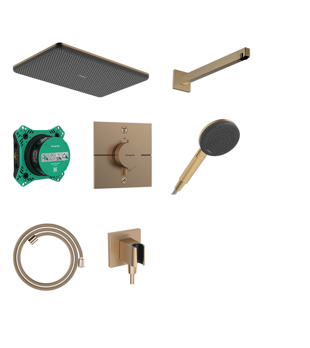 Bộ âm Hansgrohe Raindance Alive Q 24620140 Brushed Bronze