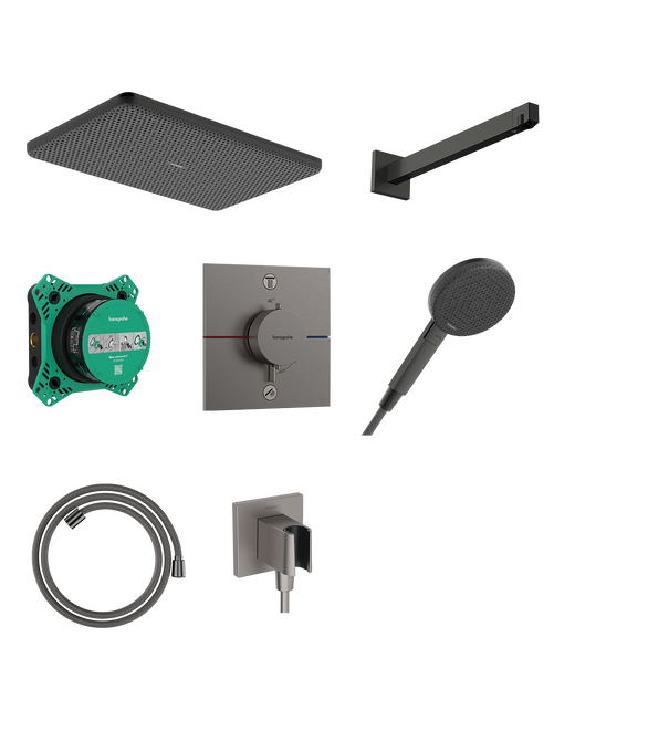 Bộ âm Hansgrohe Raindance Alive Q 24620340 Brushed Black Chrome