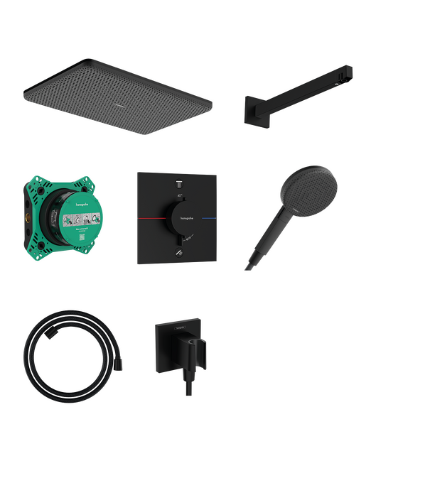 Bộ âm Hansgrohe Raindance Alive Q 24620670 Matt Black