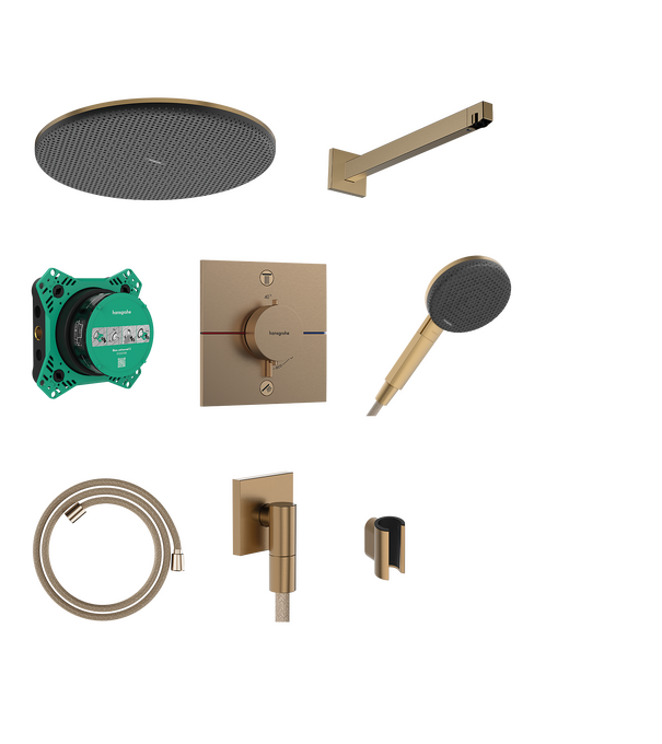 Bộ âm Hansgrohe Raindance Alive S 24630140 Brushed Bronze