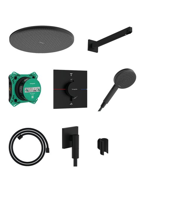 Bộ âm Hansgrohe Raindance Alive S 24630670 Matt Black