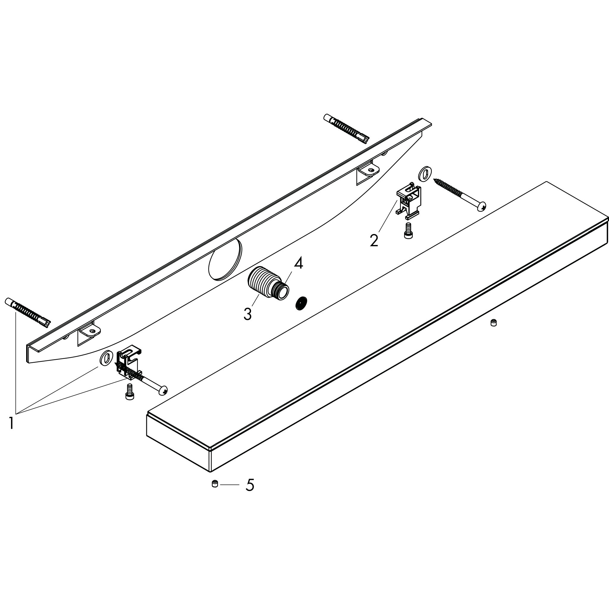 Sơ đồ phụ kiện Hansgrohe Rainfinity 26243000 Chrome