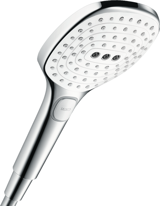 Bát sen cầm tay Hansgrohe Raindance Select E 26521400 EcoSmart trắng/cờ-rôm