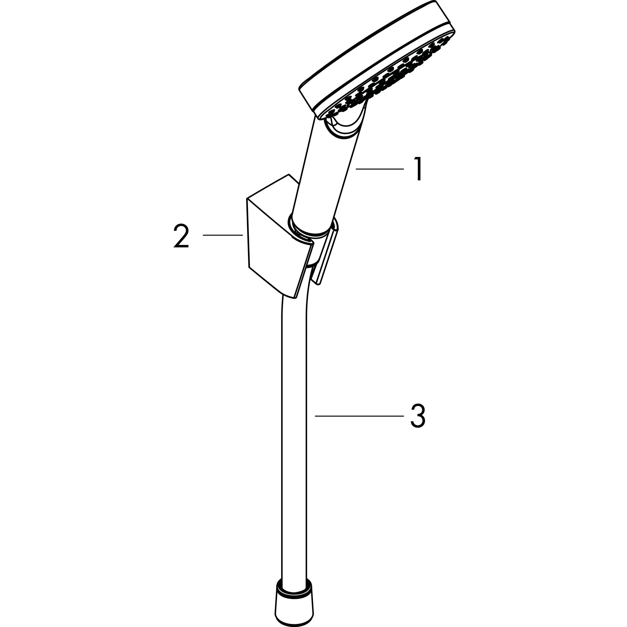 Sơ đồ phụ kiện Bộ tay sen kèm gác sen Hansgrohe Crometta 26568400 EcoSmart White/Chrome