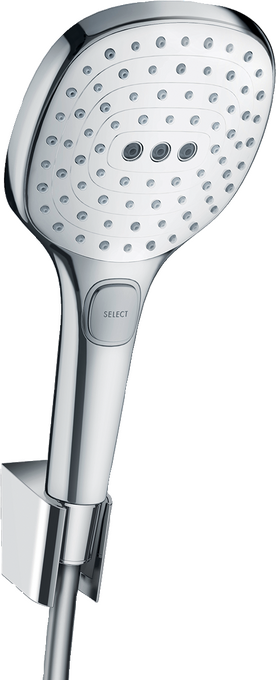 Bộ tay sen kèm gác sen Hansgrohe Raindance Select E 26720400 White/Chrome