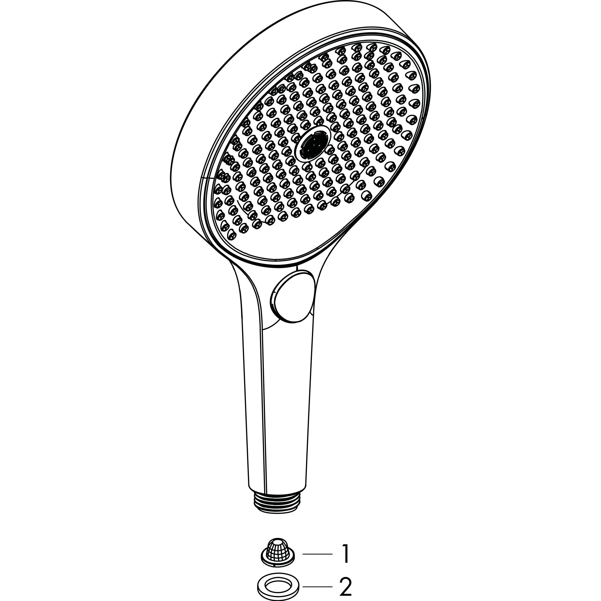 Sơ đồ phụ kiện Sen tay Hansgrohe Rainfinity 26864000 Chrome